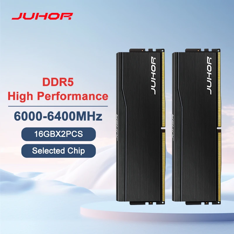 JUHOR Ram DDR5 32 GB (16 GB x 2) 6000 MHz 6400 MHz DDR5 6400 MHz Desktop-Computer Memoria Ram