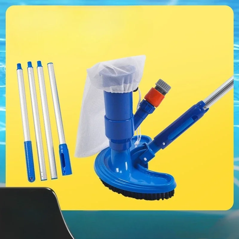 Nuevo aspirador Jet Half Moon para piscina equipado con tres varillas telescópicas desmontables y manguitos