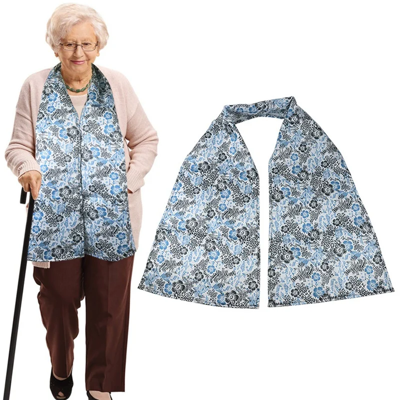 

B-T Adult Bib Scarf Mealtime Clothing Protector Daily Living Eating Accessories Adult Bib for Elderly Parkinson Disabled