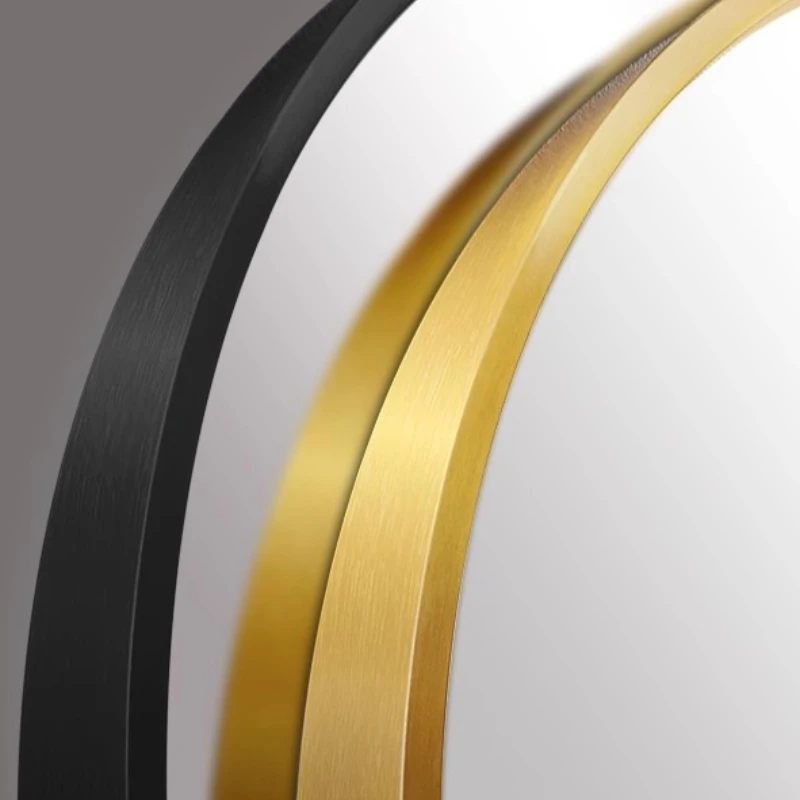 مرايا حائط بمصباح LED حديث وبسيط، مرآة مكياج خفيفة، مرايا أرضية كبيرة لكامل الجسم، مرآة حمام لتزيين الغرفة #6