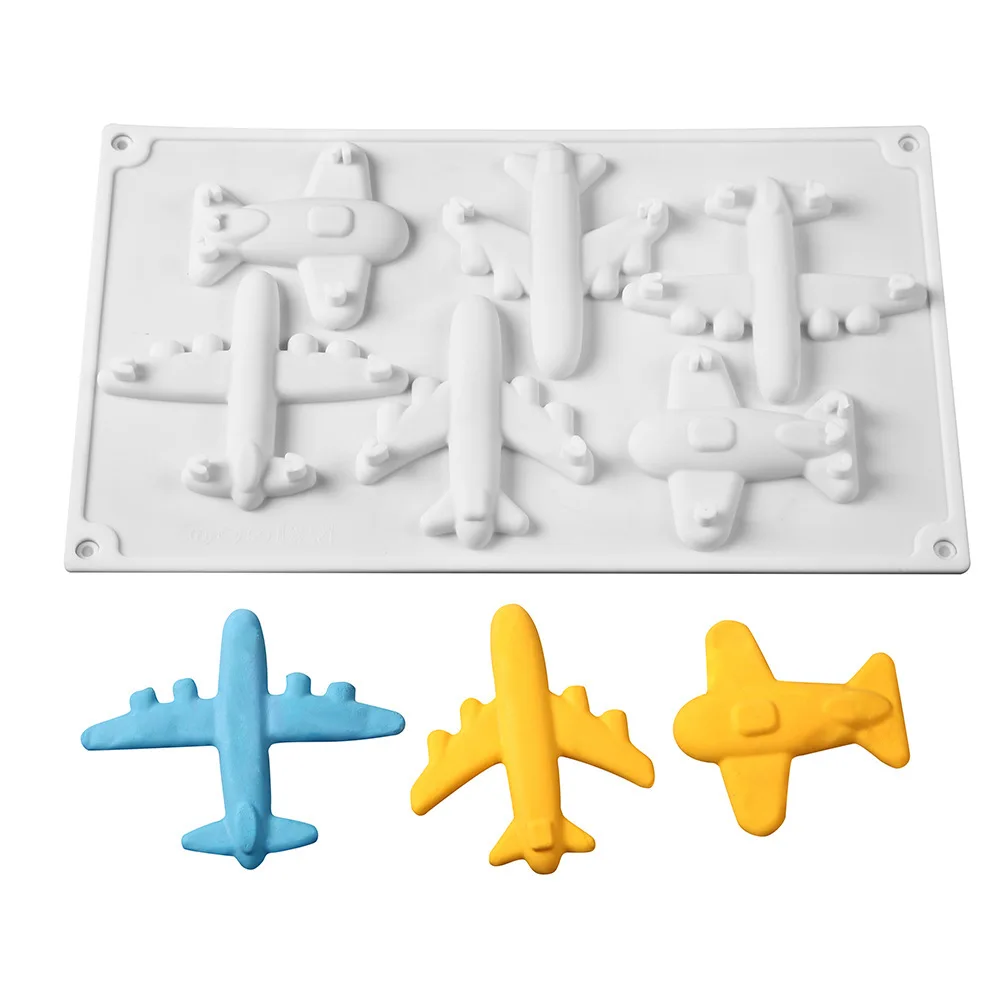 

6 Planes Silicone Mold Fondant Biscuit Candy Chocolate Mould Epoxy Resin Molds DIY Homemade Cake Decorate Accessories M456