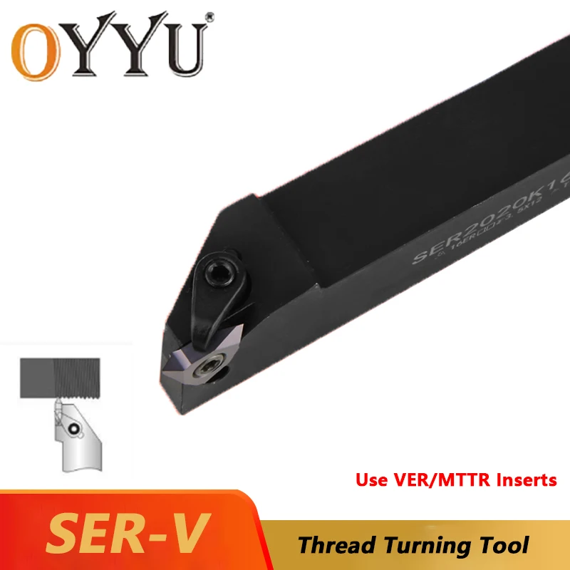 Ser -v Cnc Threading Turning Toolholder Torno Máquina Ferramenta de Corte Ser1616h16-v Ser2023k16 Ser2525m16 Ser2023k22 Ser2525m22