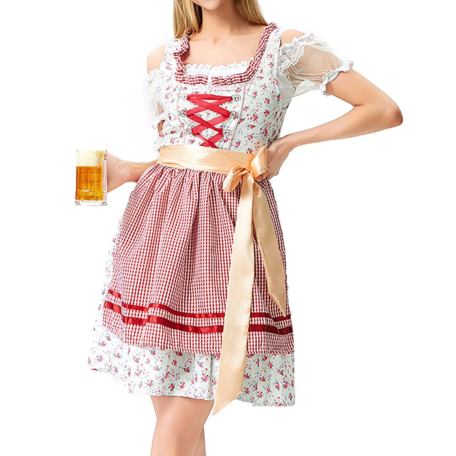 

German Beer Festival Stage Performance Costume Dress Munich Beer Festival Dress Women'S Party Dress Retro Short Skirt