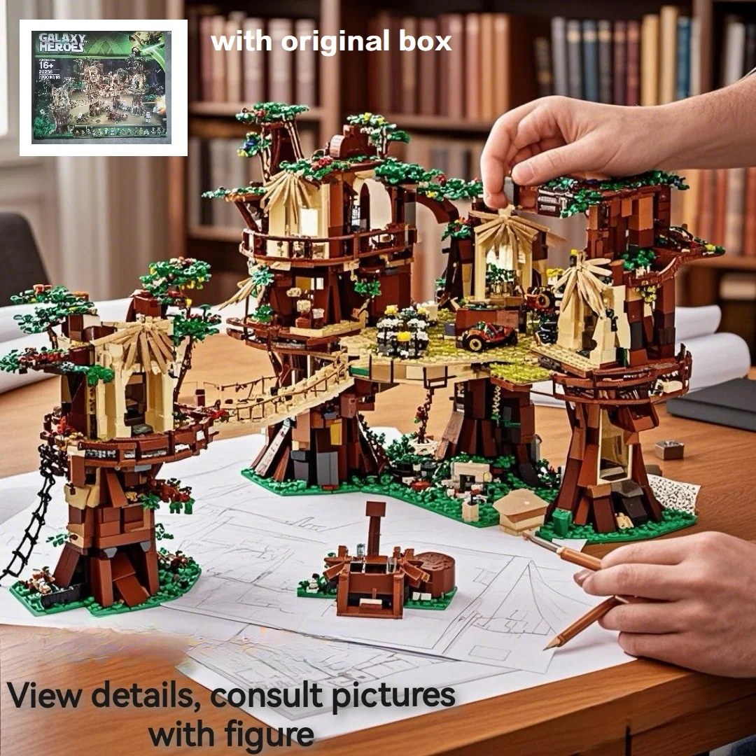 

With Original Box Tree House Ideas Street View 10236 Modular Building Blocks Bricks Children Gift Toy 1990PCS Christmas gift