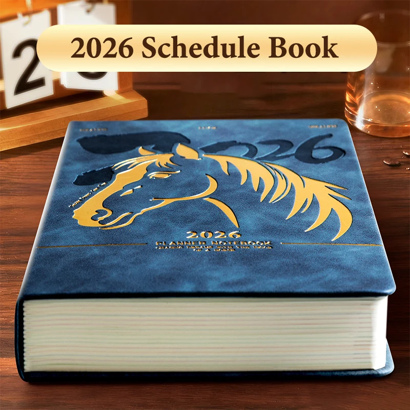 جدول مذكرات 2026 سنة الحصان A5 دفتر مخطط المحمولة التقويم الشهري مكتب اللوازم المدرسية طالب القرطاسية #2