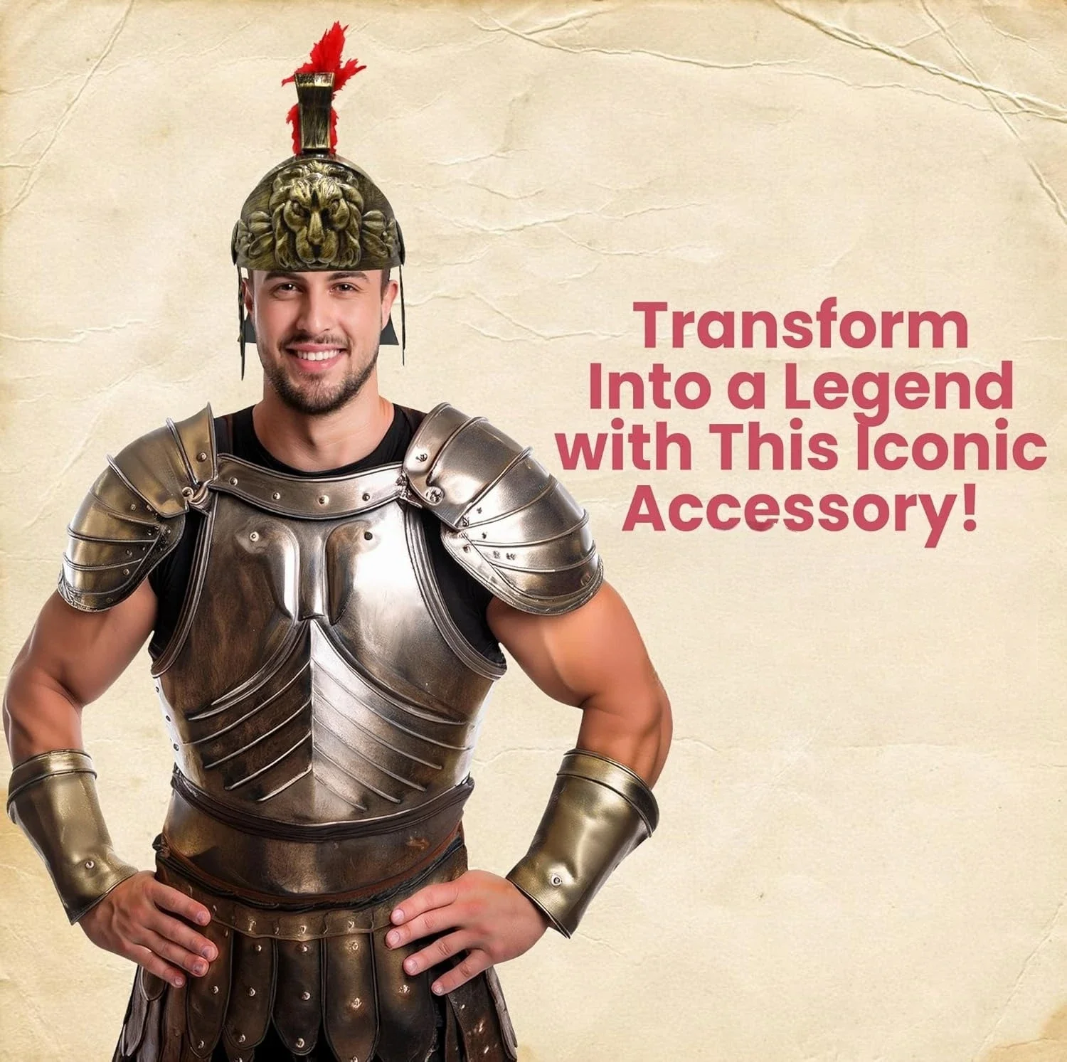 Halloween kostuums Trojan Legion helm volwassen Sparta Romeinse helm met rode nep veren pluim Griekse gladiator kostuumhelmen