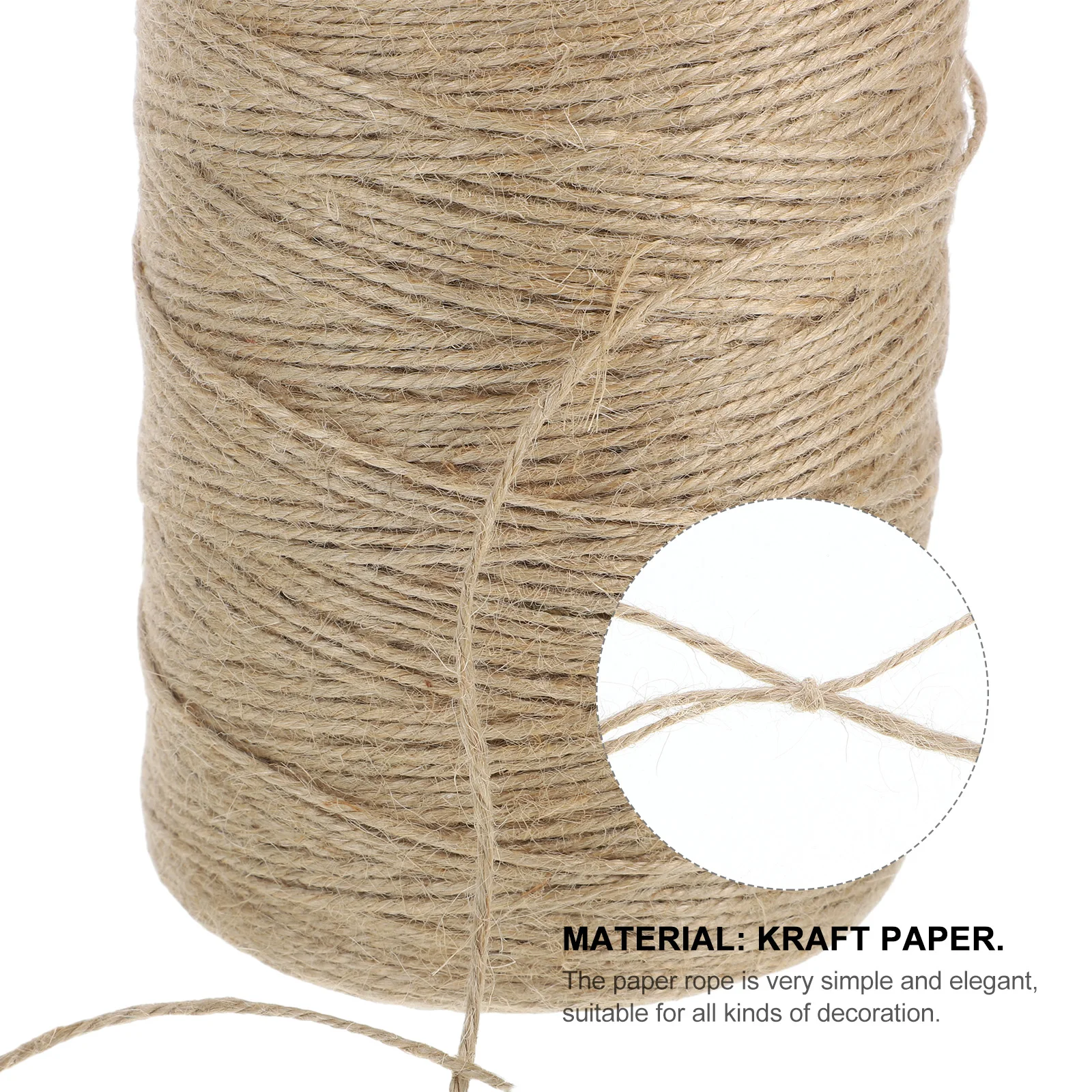 Kraft Paper Rope 1 Roll 500m DIY Lampshade Materials Packing Rope Gift Wrapping Ribbon Decorative Multifunction Craft Twine H