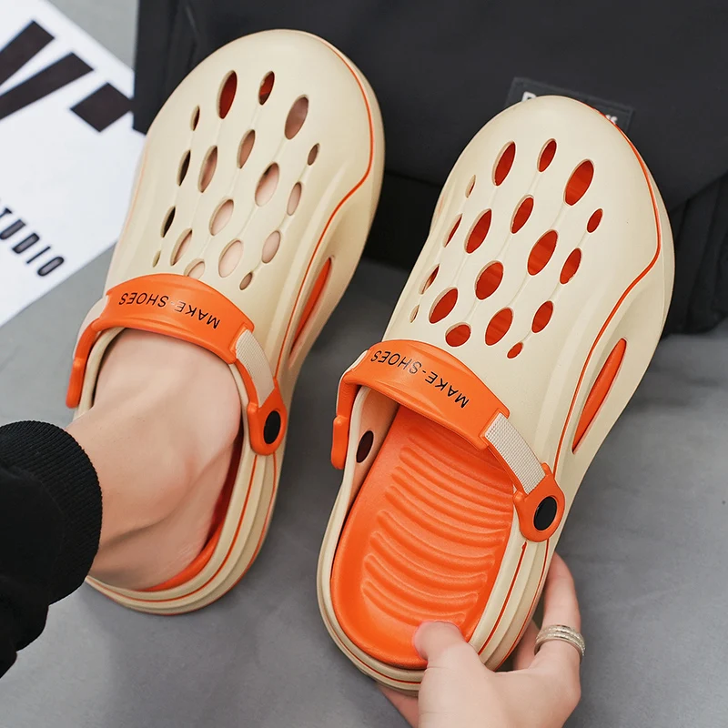 Fashion Men Outdoor Sandals Slippers Beach Comfortable Clogs Fashion Men Women Casual Shoes Garden Shoes Mens Beach Sandals