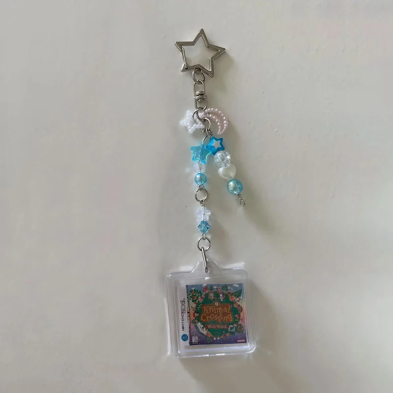 Handmade Animal Crossing beaded keychain