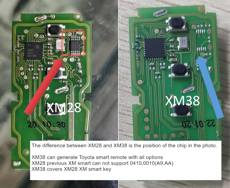 1 Stück Xhorse XSTO01EN XM38 Universal-Smartkey für Toyota Lexus Global Version 4D 8A 4A All-in-One-Chip 315 434 MHz mit Schlüsselgehäuse – Detail 9