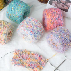 50g/Ball Rainbow Color Dot Mohair Yarn Soft and Comfortable Hand-woven DIY Scarf Shawl Coat Knitting Crochet Mixed Thread