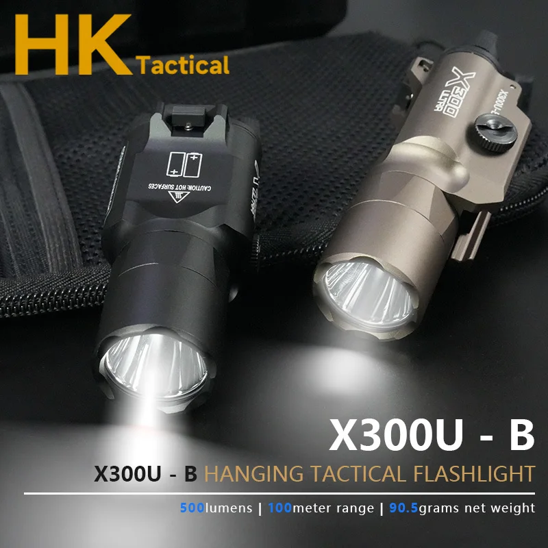 

Tactical Metal SF X300U-B X300UB X300U Flashlight LED White Light Strobe Hunting Weapons Hanging X300 Scout Light Fit 20mm Rail