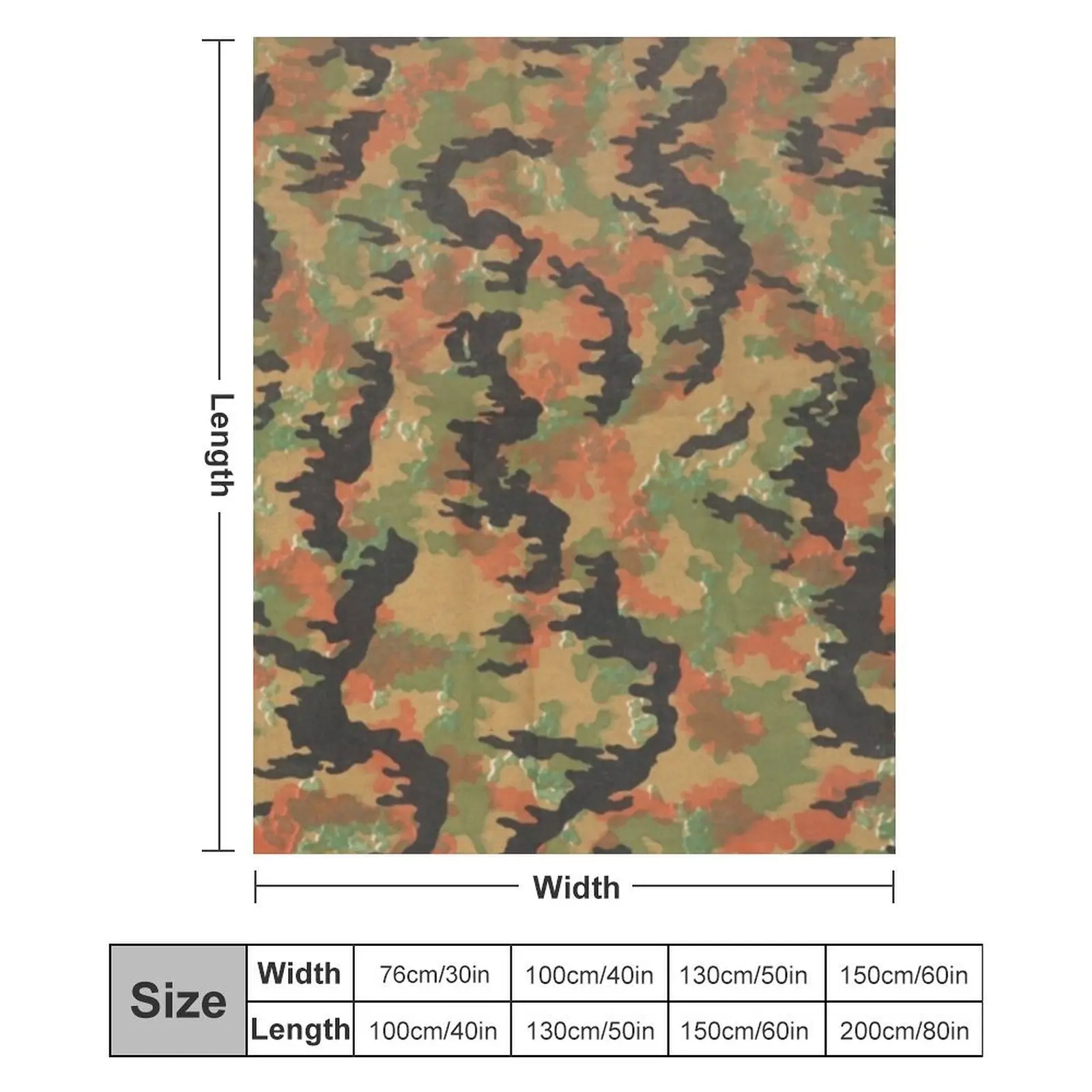 Waffen SS Leibermuster camo pattern 1945 Throw Blanket Quilt Softest bed plaid Camping Blankets