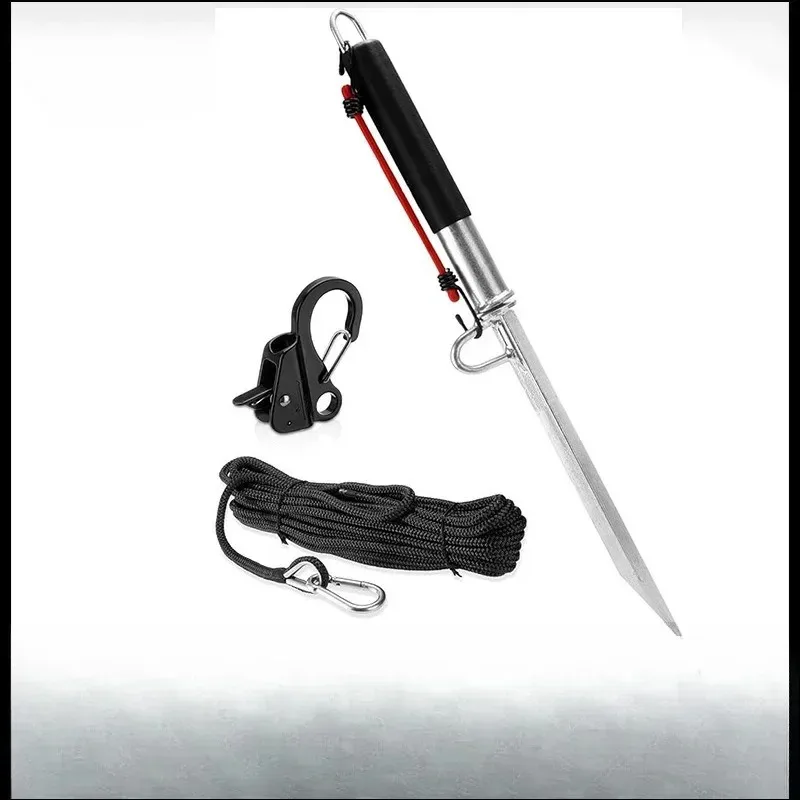 

32-дюймовый гвоздь-буксир для лодок с крюком-якорем и 50-футовым тросом для мелководья, пляжей, песчаных отмоков