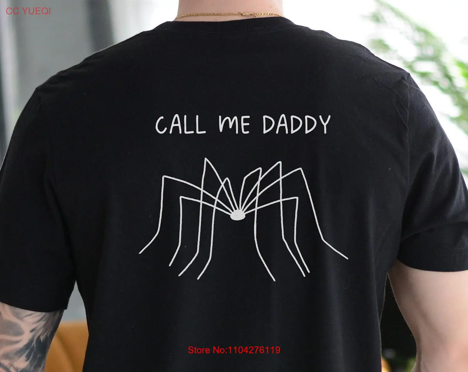 Noem me papa grappige T-shirt Longlegs Spider nieuwe vader vaders dag leuk man nieuwigheid lange of korte mouwen