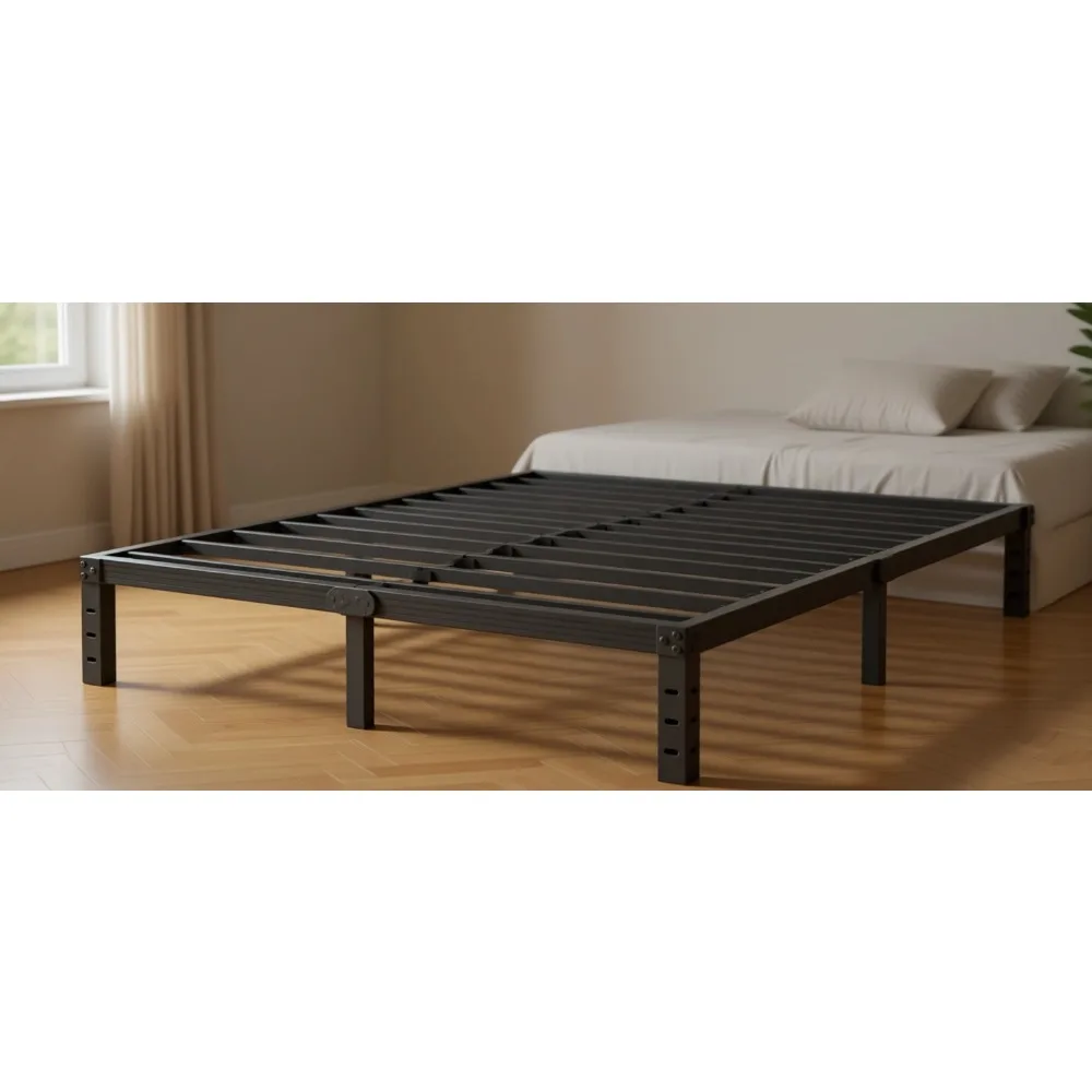 

Металлическая платформа-основание для кровати Queen-size 14 дюймов, усиленная, выдерживает до 900 кг, без пружинного блока, простая сборка, бесшумная, с местом для хранения