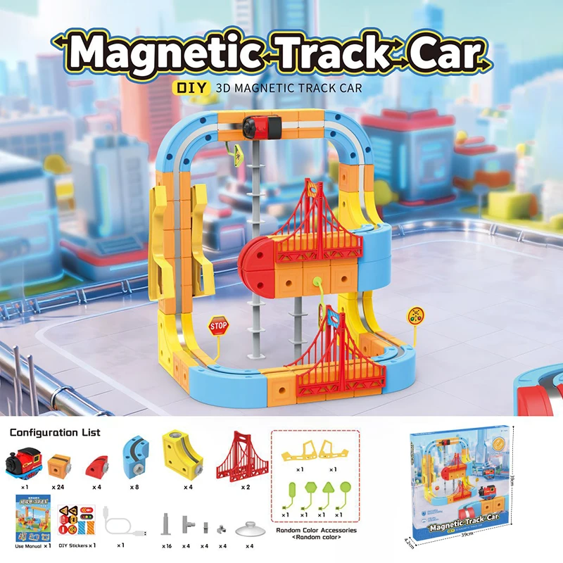 

Обучающий электрический магнитный левитационный поезд, трек-куб, 3d мальчик, сделай сам, магнитная сборка, игрушки, поезд, автомобиль, детский набор рождественских подарков