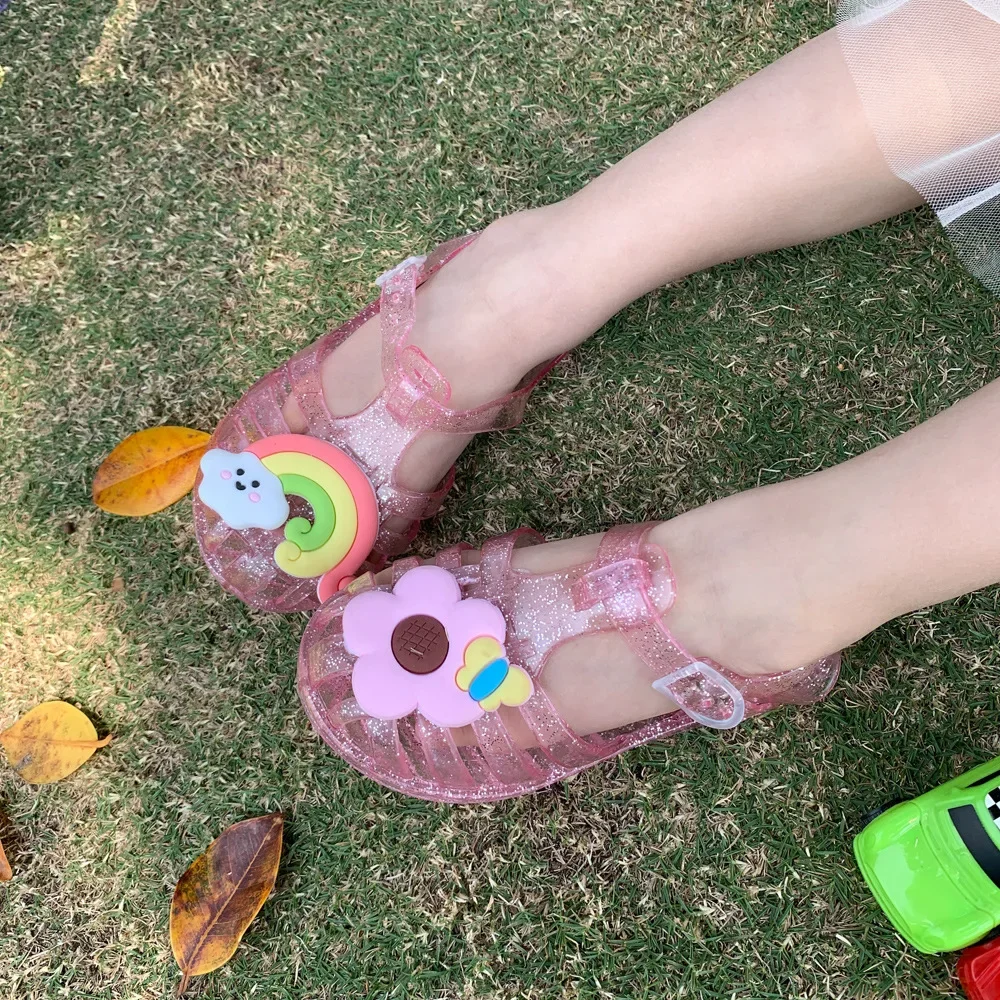 

New Mini Cute Bows Jelly Girls Sandals Girls Sandals Sapato Infantil Menina Children Girls Shoes Waterproof Sandals