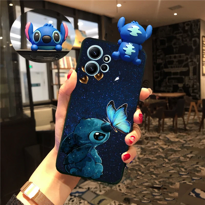 جراب كرتوني بغرزة لطيفة لـ Redmi Note ، غطاء TPU ، Xiaomi Mi 11 Lite ، 12 ، 10 ، 11 ، 13 Pro ، 9 ، 11S ، 10S ، 9A ، 9T ، 9C ، 10C ، Poco ، X3 ، X5 Pro #6