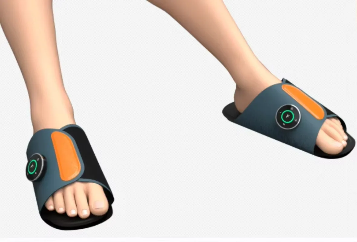 Hot Sale Acupressure 2024 EMS Electric Foot Massager Shoes Slippers Machine with Remote Control Blood Circulation Foot