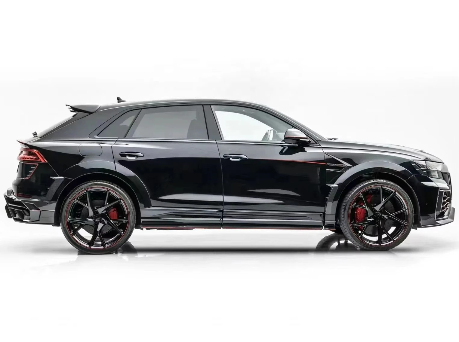 Dry Carbon Fiber Side Skirt forAudi RSQ8 2021 Version RSQ8 Side Skirt Extended Version