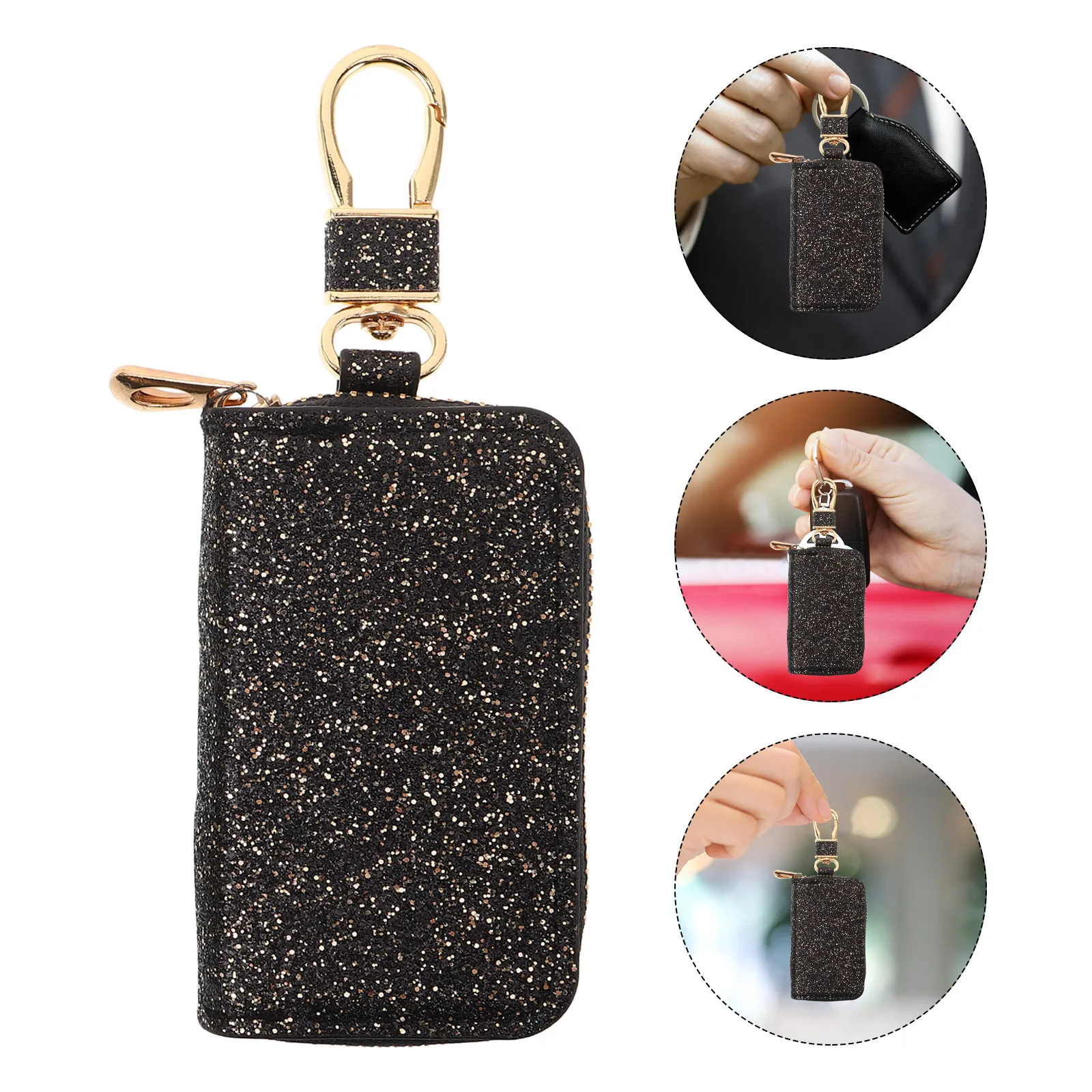 

2pcs Car Fob Case Pu Universal Holder Organizer Compact Waterproof Pouch For Remote Key Storage Portable Key Protector