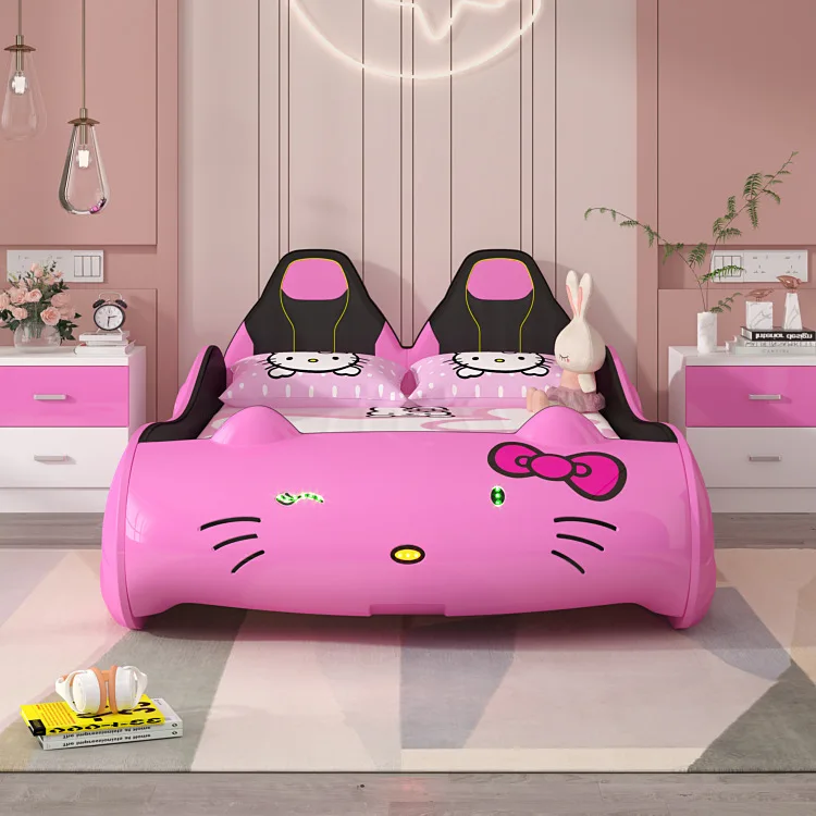 Cartoon-Form Kinderbett Mädchen rosa Prinzessin Bett