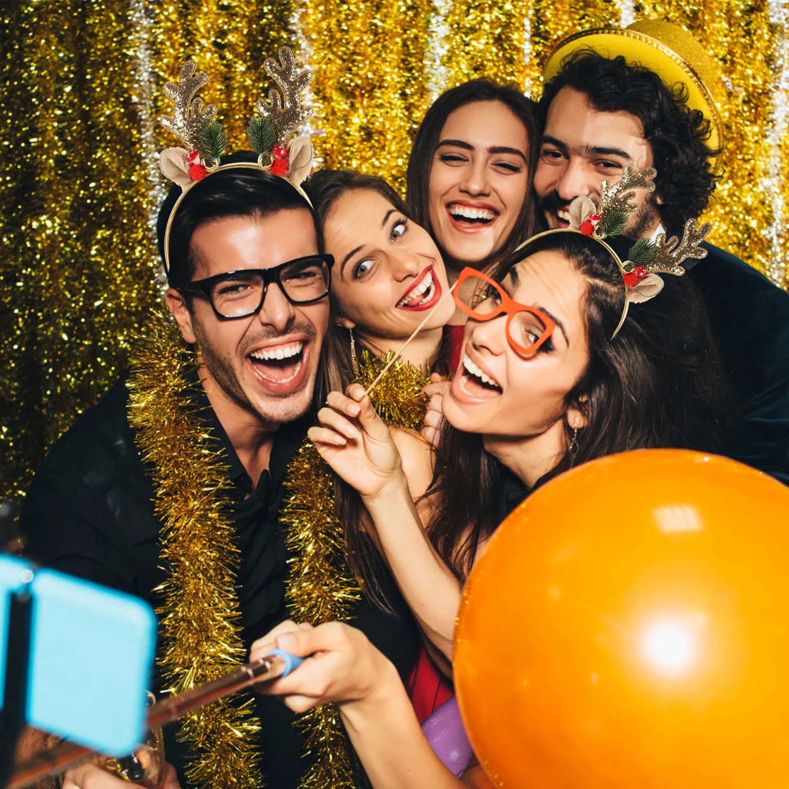 

Christmas Party Supplies Antler Headdress Lovely Xmas Hairband for Loved Ones Festive Atmosphere Photo Booth Accessory