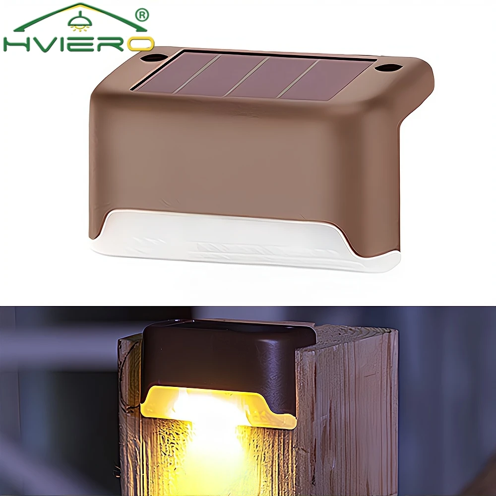 

Outdoor Wall Lamp LED Solar Stair Wireless Courtyard Yard Patio Steps Waterproof Fence Park Garden Pathway Lighting Night Light