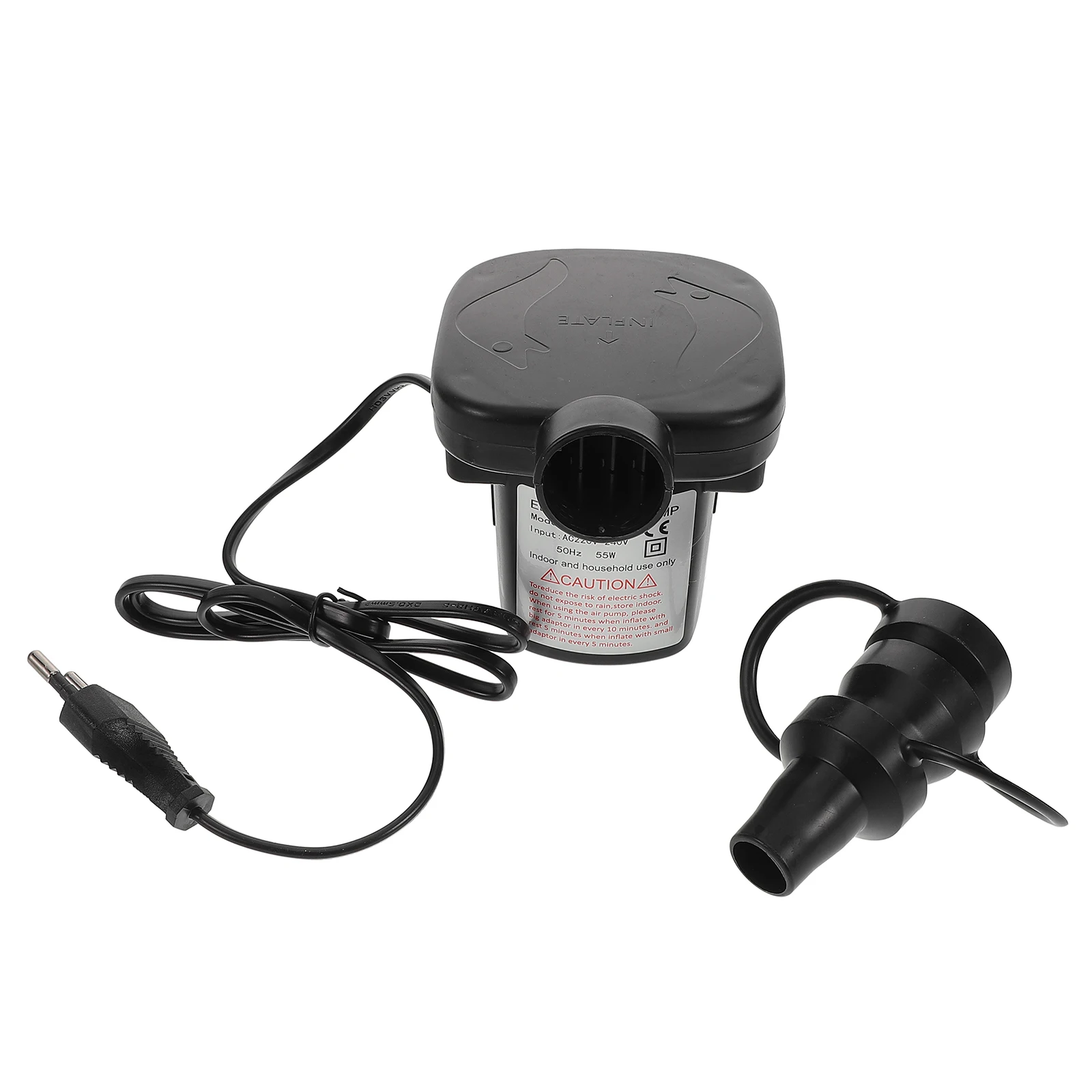 1 set Electric Air Pump For Home Use Inflatable Mattress Pool Raft Boat With 3 Nozzles Portable Camping Outdoor Eu Plug