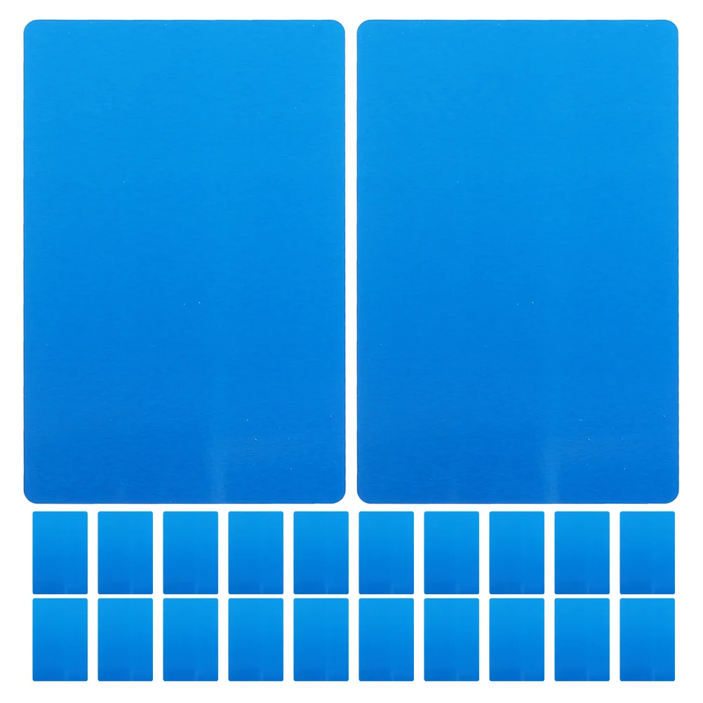 100Pcs Blank Metal Business Cards Aluminum Sheet Name Plate for Custom Engraved Printing Smooth Surface Rustproof