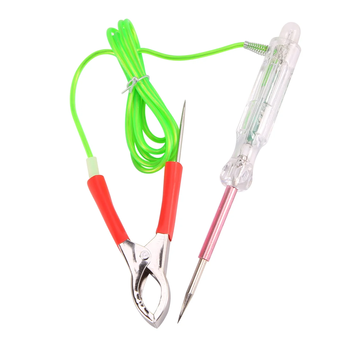 Y19A Automotive LED Circuit Tester 6-24V Test Light with Dual Probes 47 Inch Antifreeze Wire Alligator Clip for Testing