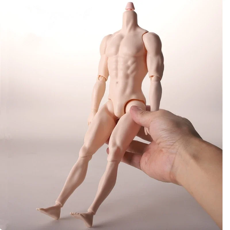 31cm 1/6 Scale BJD Male Body Tan Skin Strong Humanoid Doll with Accessories Collectible Mannequin Model Gift for Toy Collectors