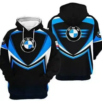 

2025 мотоциклетная толстовка с капюшоном для верховой езды, спортивные толстовки унисекс с логотипом BMW, удобные теплые толстовки с длинными рукавами и 3D принтом на шнурке