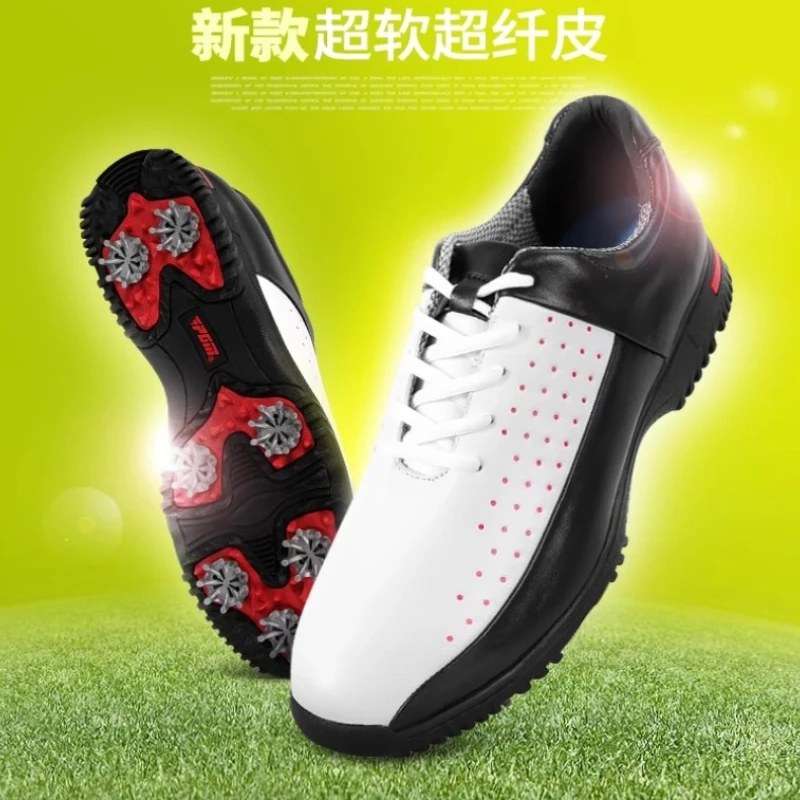 PGM Golf Shoes Men's Waterproof Breathable Golf Shoes mens Sports Spiked Sneakers Non-slip Trainers XZ069