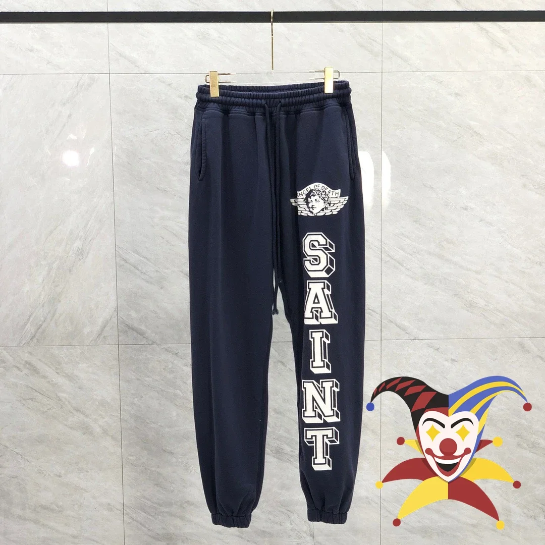 Saint Angel Sweatpants للرجال والنساء ، حطم الركض ، بنطال برباط ، جديد