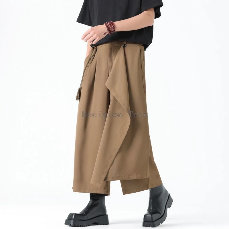 

2025 fashionable men's britches elegant high end new chinese style ice silk trousers kungfu performance Martial Arts pants