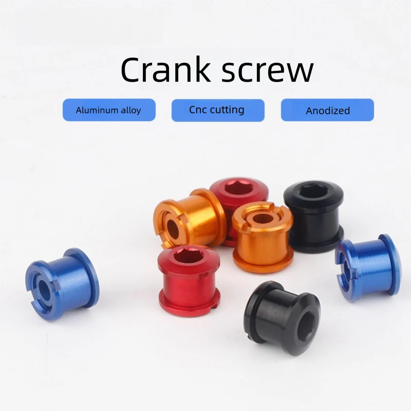 

M8 Bicycle Chainring Bolts Aluminum Alloy CNC Machined Colorful Single/Double Chainring Locking Screws for MTB Road Bike Cycling