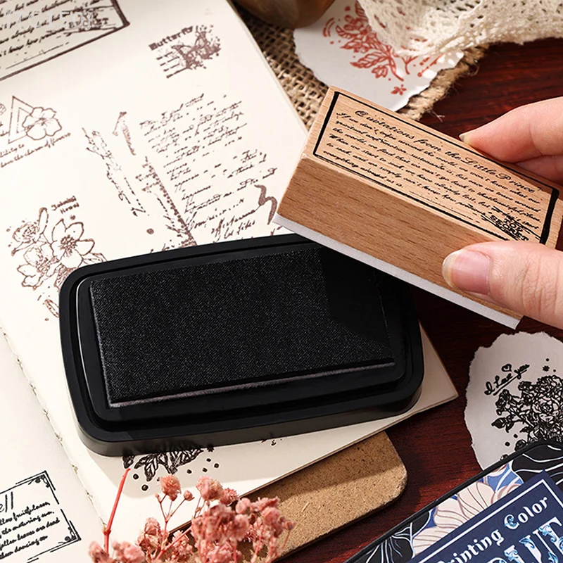 1 قطعة وسادة حبر ملونة متعددة الألوان لطوابع المخططة ، سجل القصاصات الفني لوازم الطلاب ختم التحبير الذاتي