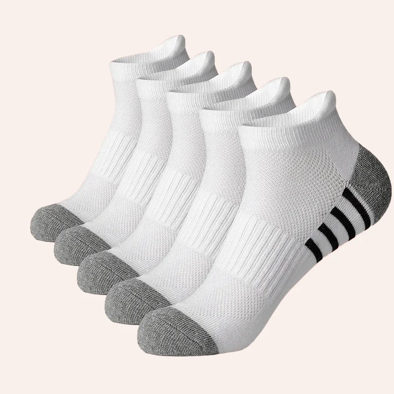 5/10/20 paires 100% coton haute qualité hommes femmes chaussettes sport couleur unie chaussette courte cyclisme respirant maille cheville course chaussettes