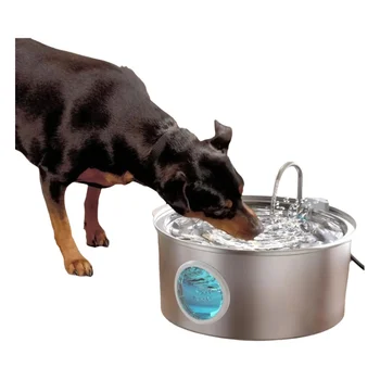 Large Dog Water Fountain, Stainless Steel Ultra-Quiet Dog Water Fountain for Large Dogs,…