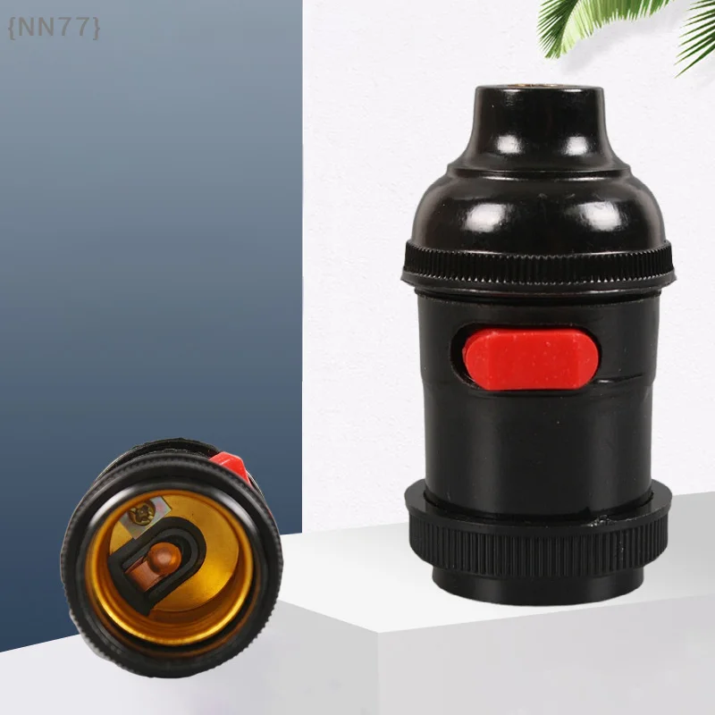 【NN77】High Quality E27 Bakelite Lamp Holder Socket Base - Vintage Plastic Terminal for Bedroom Office LED Bulb【W7】