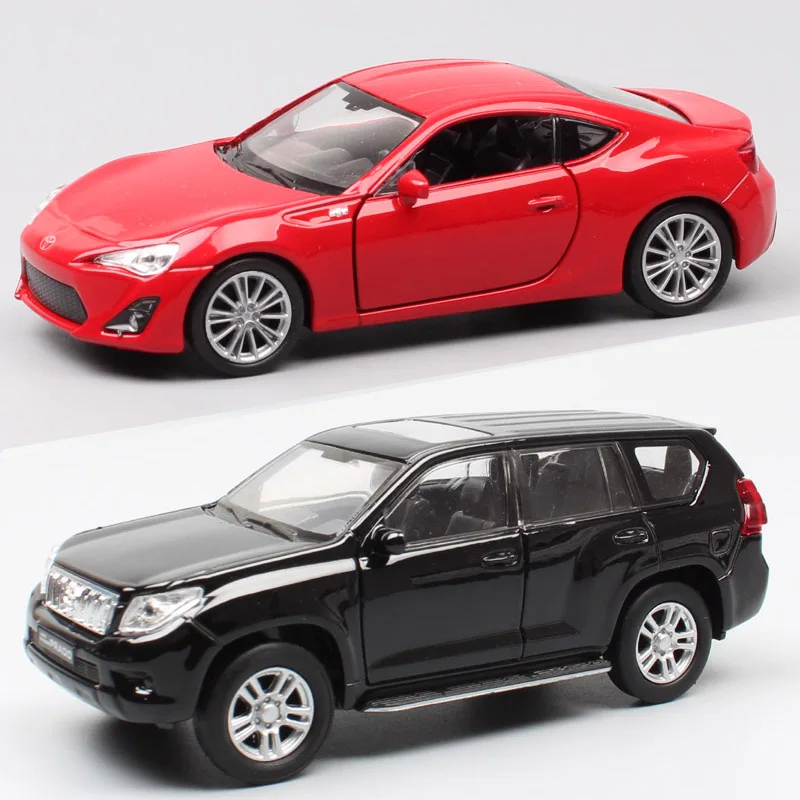 Car Only Welly 1/36 Scale Toyota Land Cruiser Prado Camry 86 Car Model Diecast Pull Back Vehicles Toy Miniatures Childrens