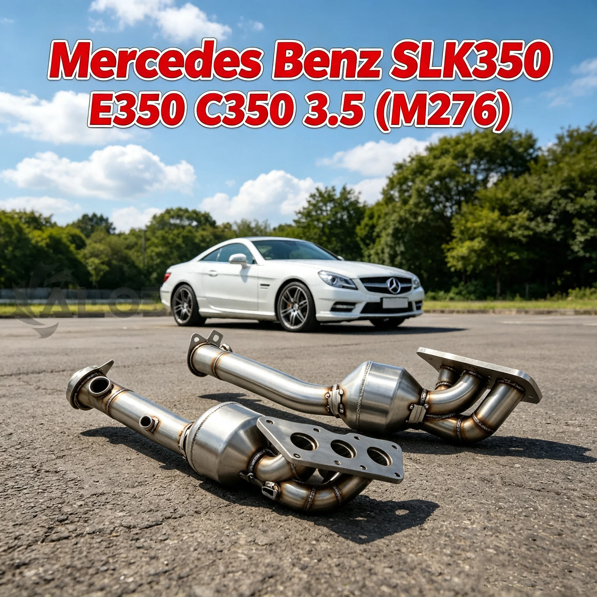 Stainless Steel High Performance Exhaust Manifold Header For Mercedes‑Benz SLK350 E350 C350 3.5 M276 Car Exhaust Part