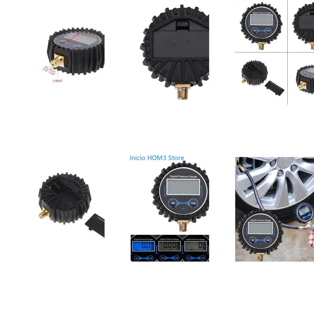 A5YD 0-200PSI Digital Tire Pressure Gauge Car PSI Meter Tyre Pressure Tester 1/8 NPT Car Accessories Wear-resistant