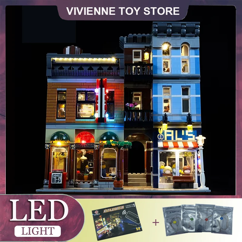 DIY LED Light Kit For LEGO 10246 Detective's Office Building Block Set（Only LED Light,Without Blocks Model）