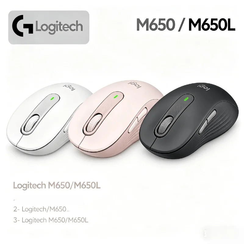 Logitech M650 M650L Wireless Bluetooth Silent Mouse with Advanced Sensor Technology For Office PC Laptop Computer
