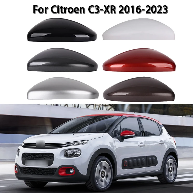 

АБС-пластик, автомобильные черные аксессуары для заднего вида, корпус дверного зеркала для CITROEN C3-XR 2016 2017 2018 2019 2020, белое украшение автомобиля