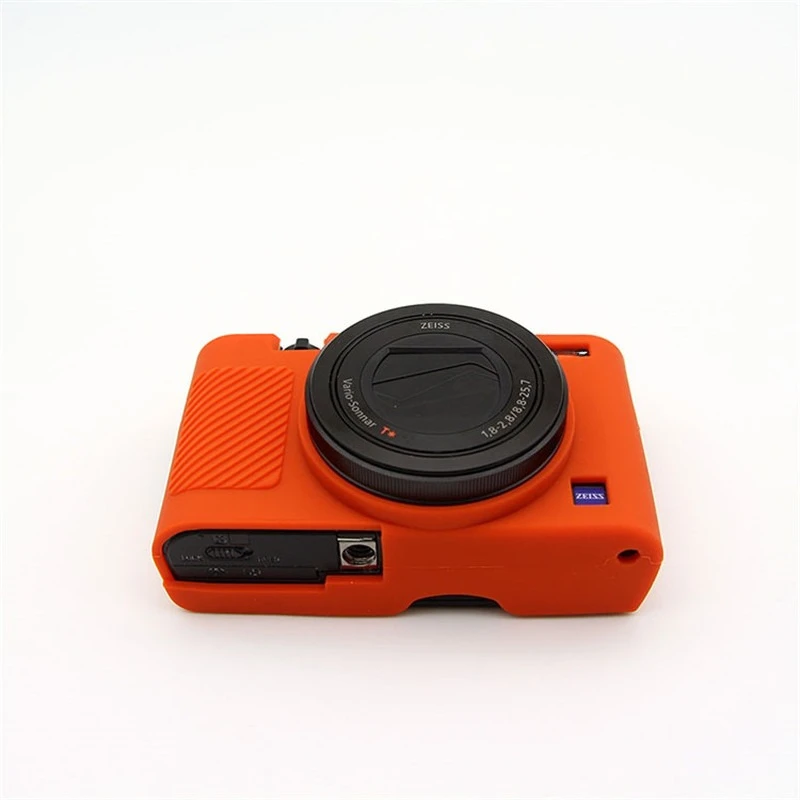 For Sony RX100 M3 M4 M5 M6 M7, flexible silicone sleeve, compact digital camera protective storage bag, + free tempered film
