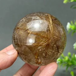Natural High-Quality Blonde Ccrystal Ball Therapy Meditation Witchcraft Fortune Home Feng Shui Ornaments+Base